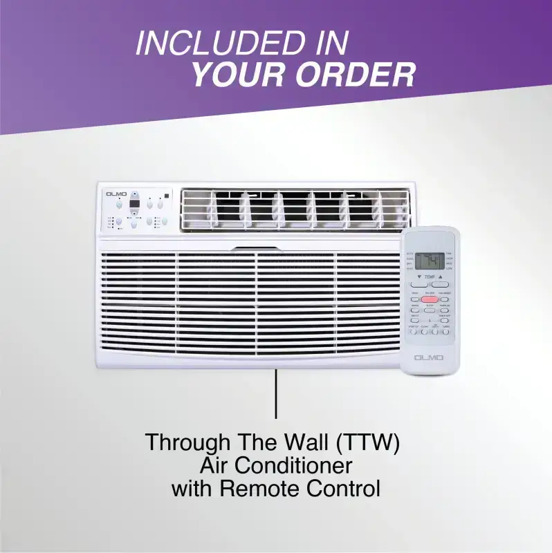 14,000 BTU 230V Through-the-Wall Air OLMO Conditioner w/ Remote, Smart Kit, Cooling Only - Image 5