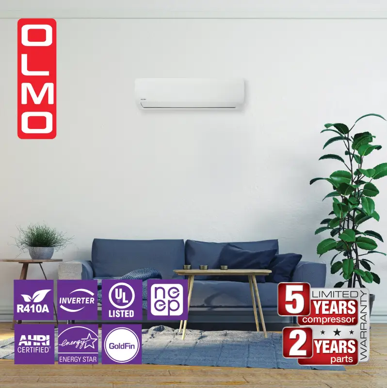 18,000 BTU 230V Ductless Mini Split AC Wall Mounted OLMO Alpic Series Heat Pump - Image 8