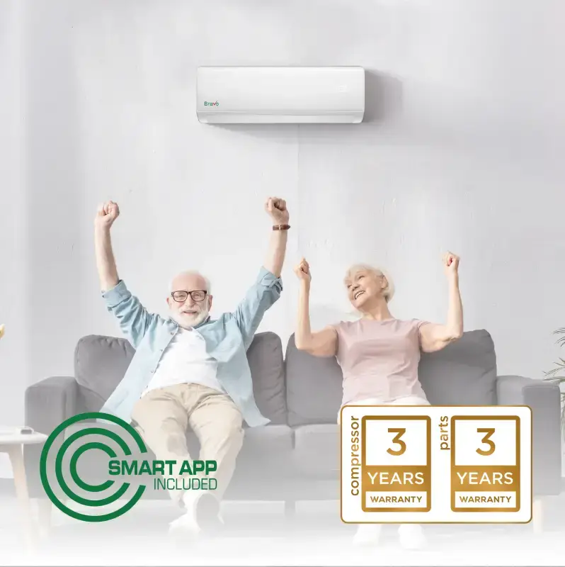 24000 BTU 230V Mini Split AC Wall Mounted Bravo Series Heat Pump - Image 5