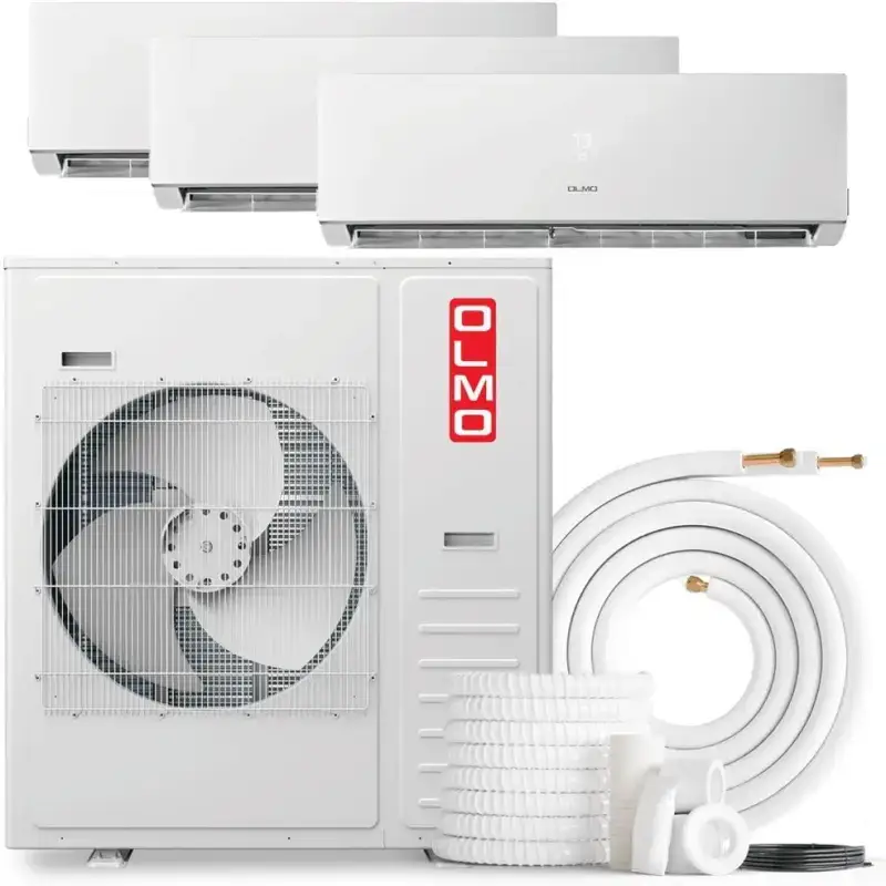 3 Zone 42,000 BTU OLMO Sierra Ductless Mini Split AC Wall Mounted 9k+12k+12k
