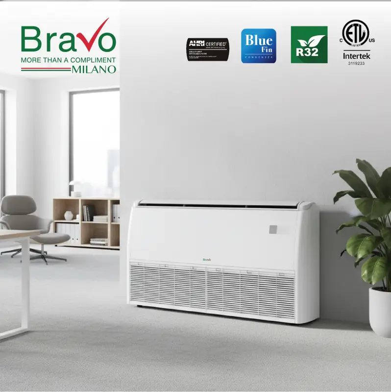 2 zone 36,000 BTU BRAVO Non-Ducted Mini Split AC Universal Floor & Ceiling Console 18k+18K - Image 6