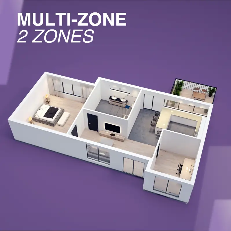 Cooper & Hunter 2 Zone 48,000 BTU Ductless Mini Split AC Universal Floor/Ceiling 18k+24k - Image 5