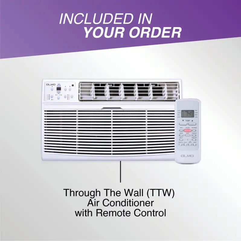 8,000 BTU 115V Through-the-Wall Air Conditioner w/ Remote, Smart Kit, Heating and Cooling - Image 5