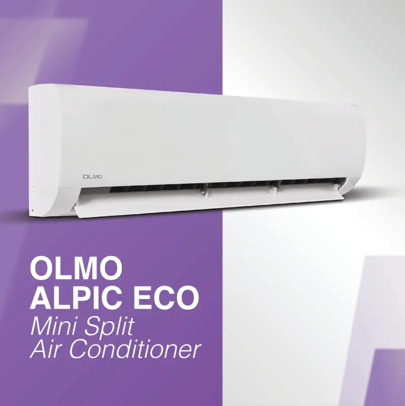 9,000 BTU 230V Ductless Mini Split AC Wall Mounted OLMO Alpic Series Heat Pump - Image 4