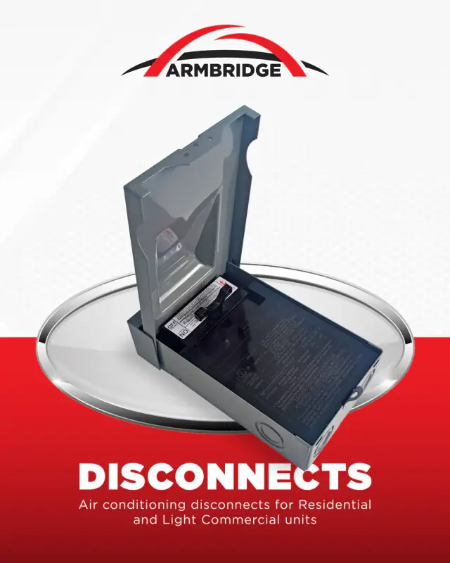 ARMBRIDGE 60 AMP Non-Fusible Metallic Disconnect Box Durable Enclosed Disconnect for Residential and Light Commercial HVAC Systems - Image 3