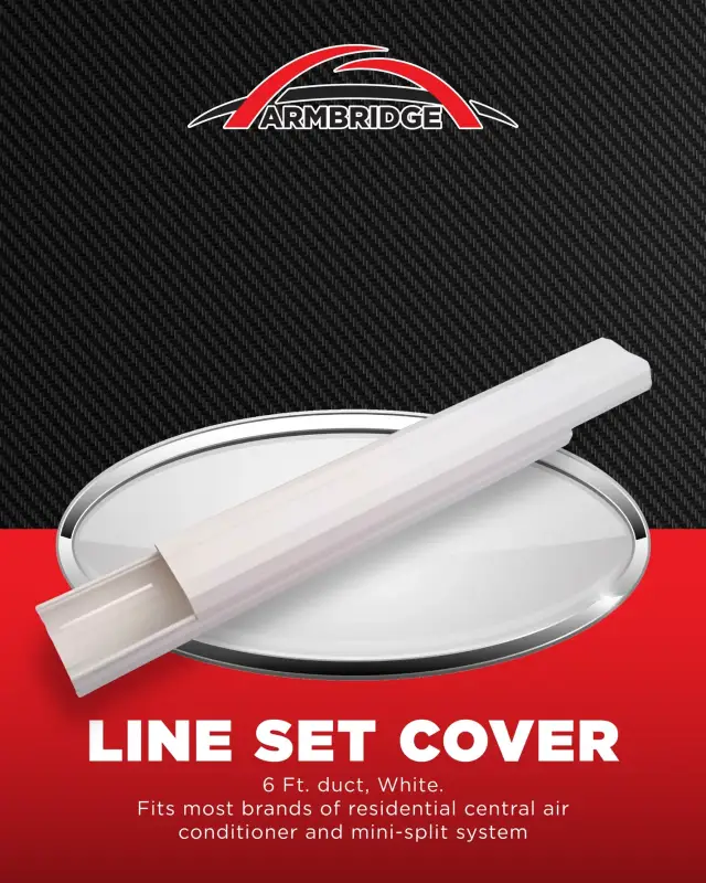 ARMBRIDGE 6FT PVC Decorative White Line Set Cover Duct | for Ductless Mini Split Air Conditioners, Heat Pumps, and Inverter Systems - Image 5