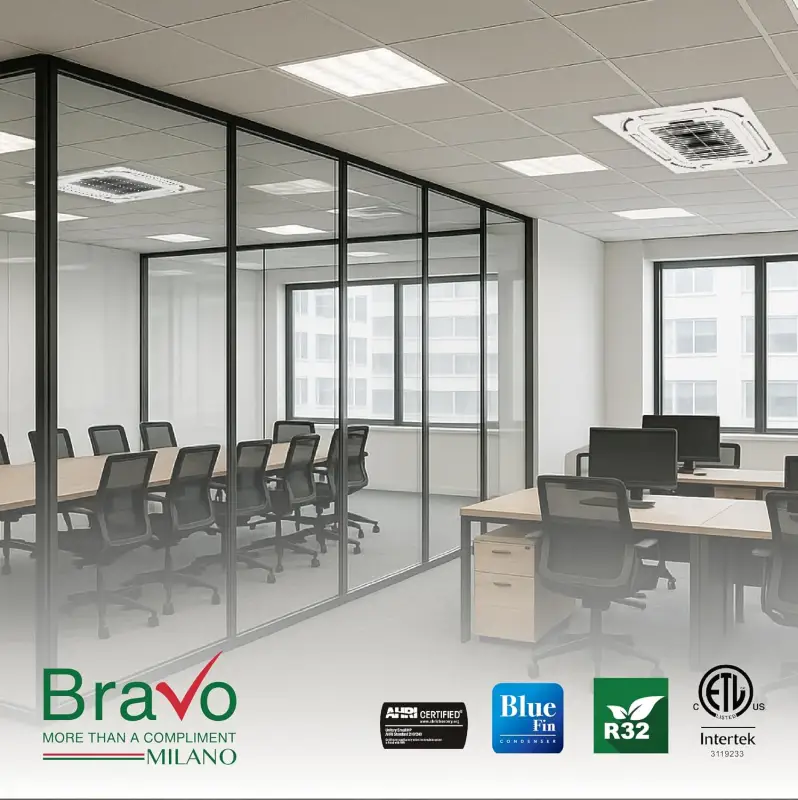 2 zone 24,000 BTU BRAVO Ductless Mini Split AC Ceiling Cassette 9k+18k - Image 8