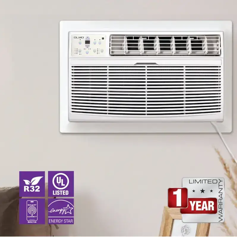 8,000 BTU 115V OLMO Through-the-Wall Air Conditioner w/ Remote, Smart Kit, Cooling Only - Image 3