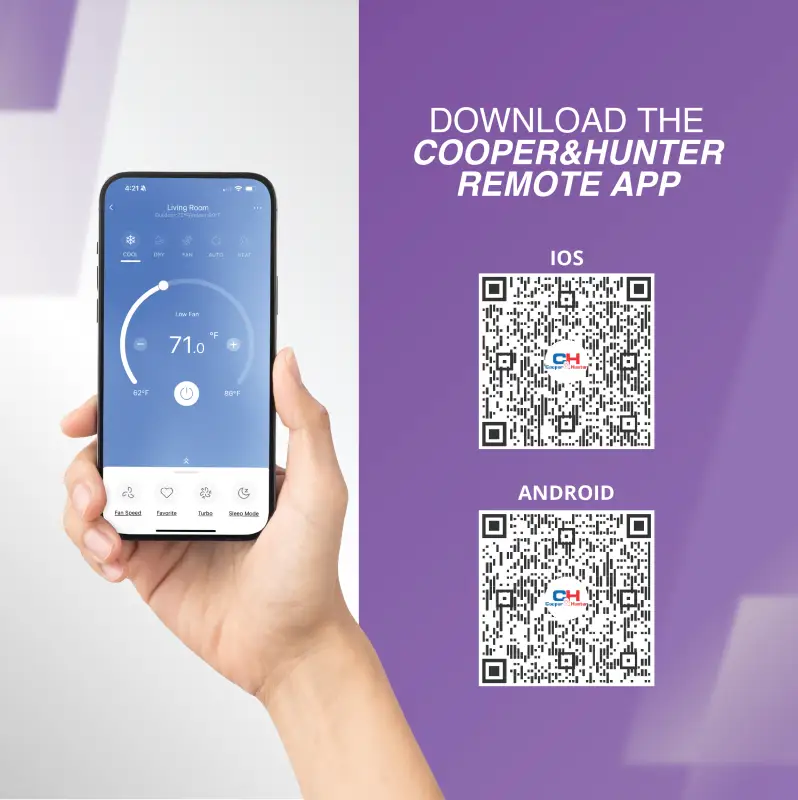 Cooper & Hunter 18,000 BTU Single Zone Ceiling Cassette, 230V, R454B - Ductless Mini Split Air Conditioner Heat Pump - Image 6