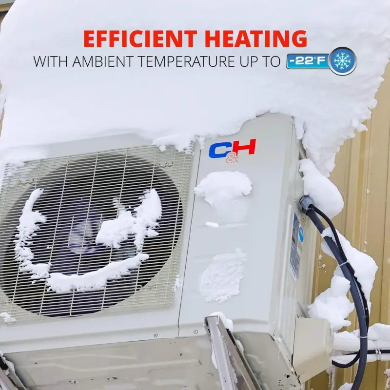 Cooper&Hunter,  24,000 BTU Hyper Cooling and Heating Ductless Mini Split Wall Mount Air to Air System, with installation kit option - Image 5