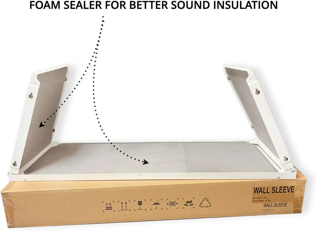 Cooper&Hunter Folded Metal PTAC Wall Sleeve for Packaged Terminal Air Conditioner Coated Insulated Including Condensate Drain Kit - Image 2