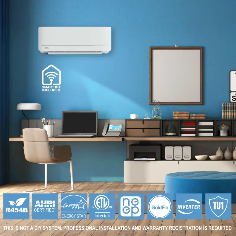 Cooper & Hunter MIA 6,000 BTU Single Zone Wall Mount, 115V, R454B - Ductless Mini Split Air Conditioner Heat Pump - Image 9