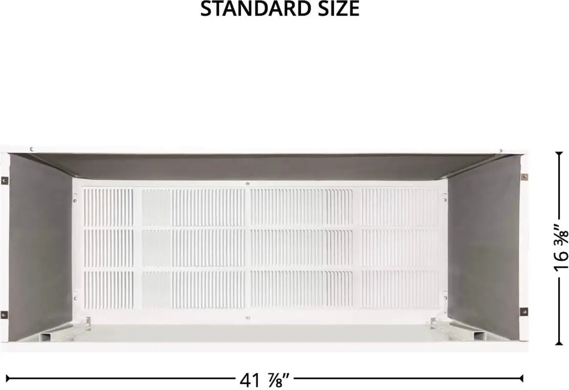 Cooper & Hunter Universal PTAC Folded Metal Wall Sleeve and Exterior Grille for Packaged Terminal Air Conditioner Coated Insulated Including Condensate Drain Kit - Image 3