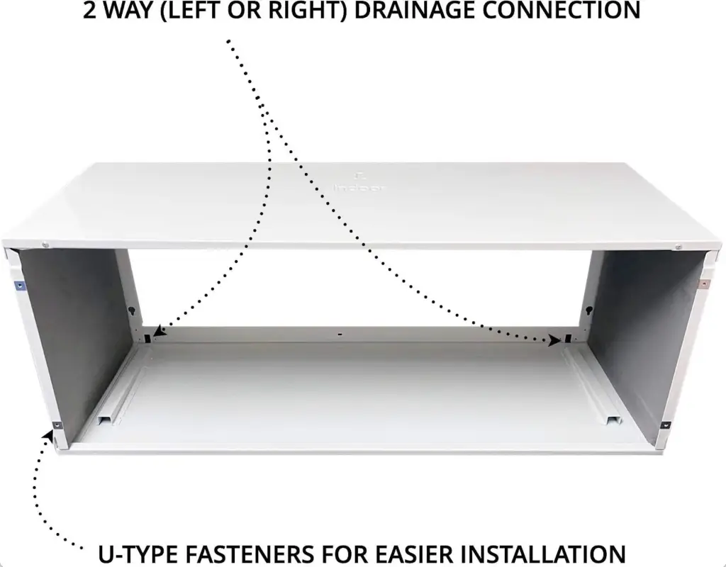 Cooper & Hunter Universal PTAC Folded Metal Wall Sleeve and Exterior Grille for Packaged Terminal Air Conditioner Coated Insulated Including Condensate Drain Kit - Image 4