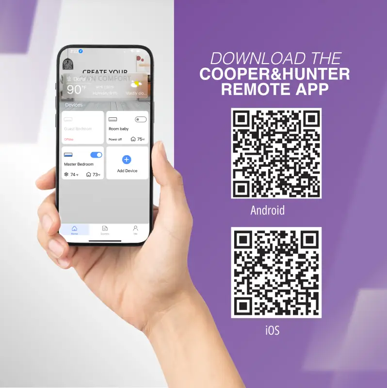 Cooper & Hunter Wired Thermostat with 3.95" Touch Display - Image 6