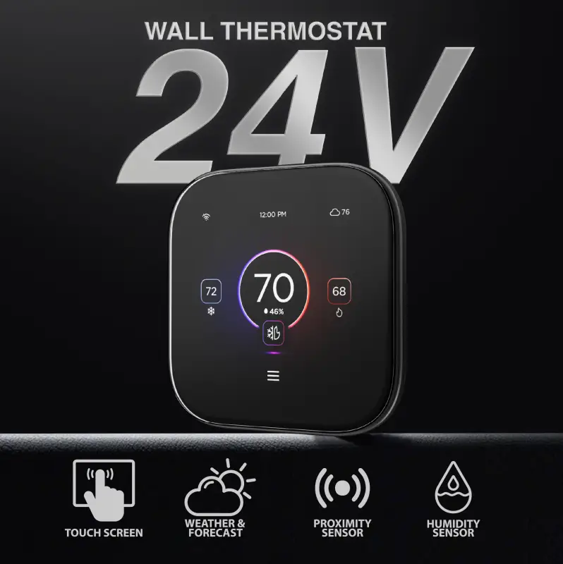 Cooper & Hunter Wired Thermostat with 3.95" Touch Display - Image 8